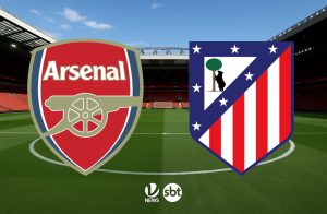 Jogadores de Arsenal e Atlético de Madrid em disputa decisiva por vaga na final da Champions League.