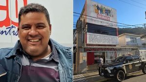 André Domingues de Lima, presidente do Siemaco Baixada Santista, preso em operação policial em Santos.