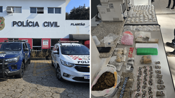 Polícia Militar apreende grande quantidade de drogas em Bragança Paulista (Foto: Reprodução / PM)