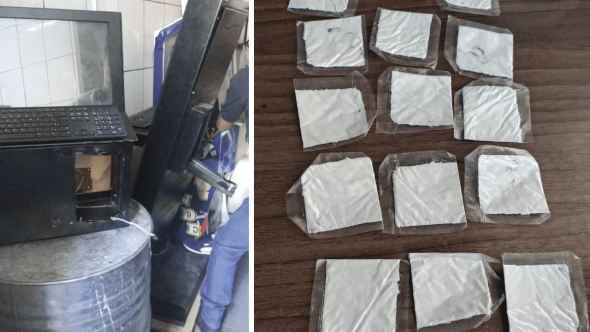 Apreensão de drogas e jogos de azar em Piracaia (Foto: Reprodução / PM)