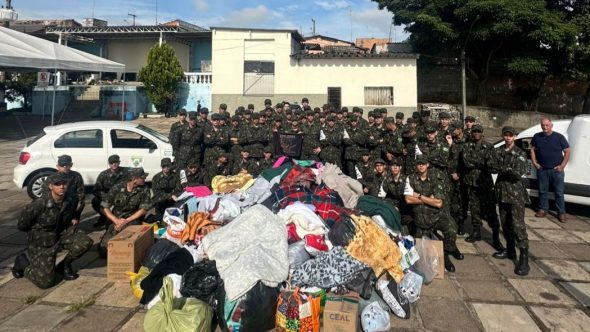 Tiro de Guerra de Bragança ajuda na arrecadação (Foto: Reprodução / SECOM)