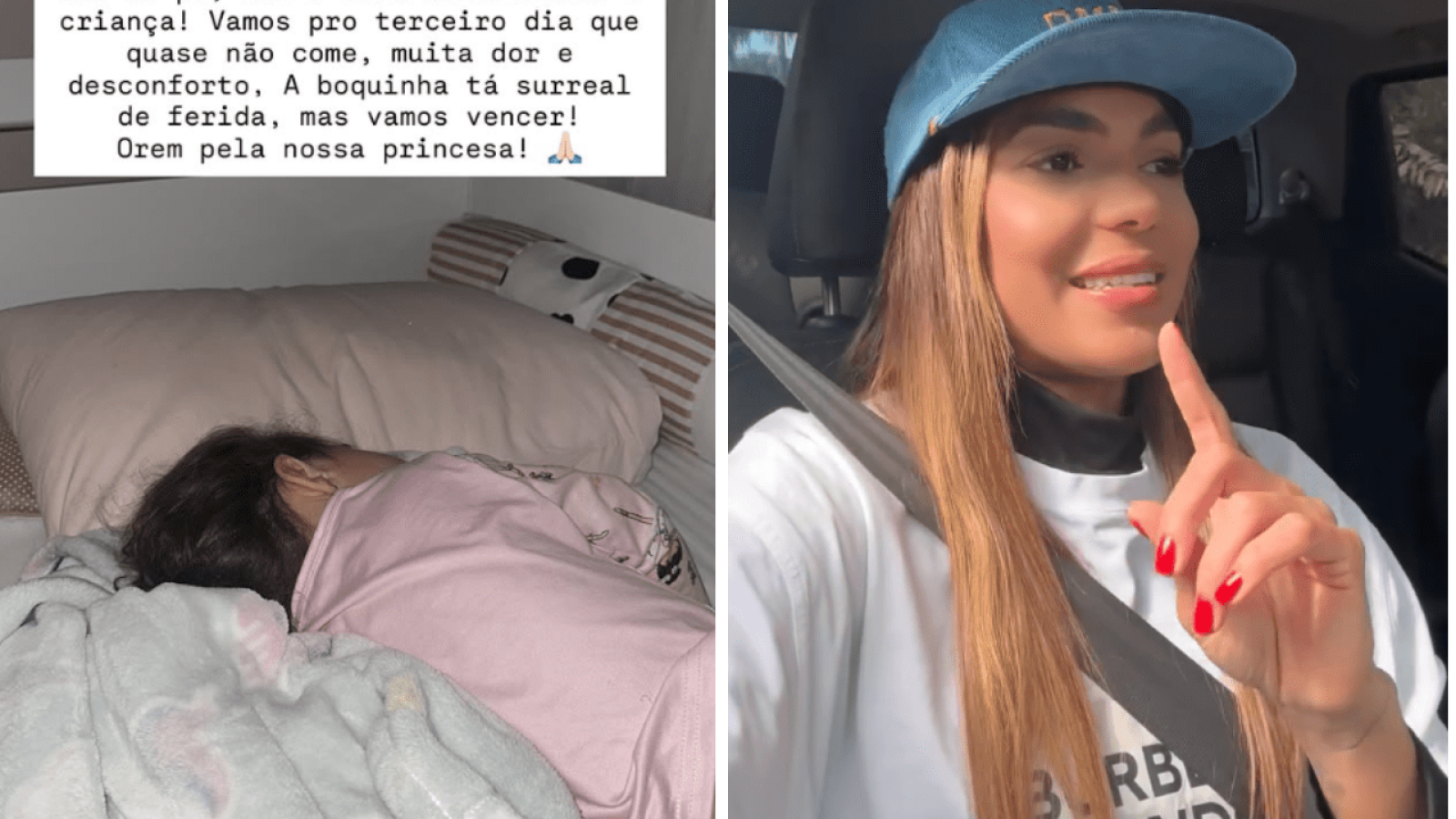 Tays Reis publicou story no Instagram explicando a condição (Foto: Reprodução / Redes Sociais)