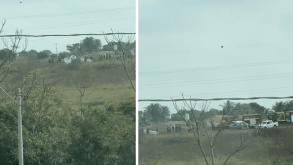 Avião caiu em Rio Preto (Foto: Reprodução / redes sociais)