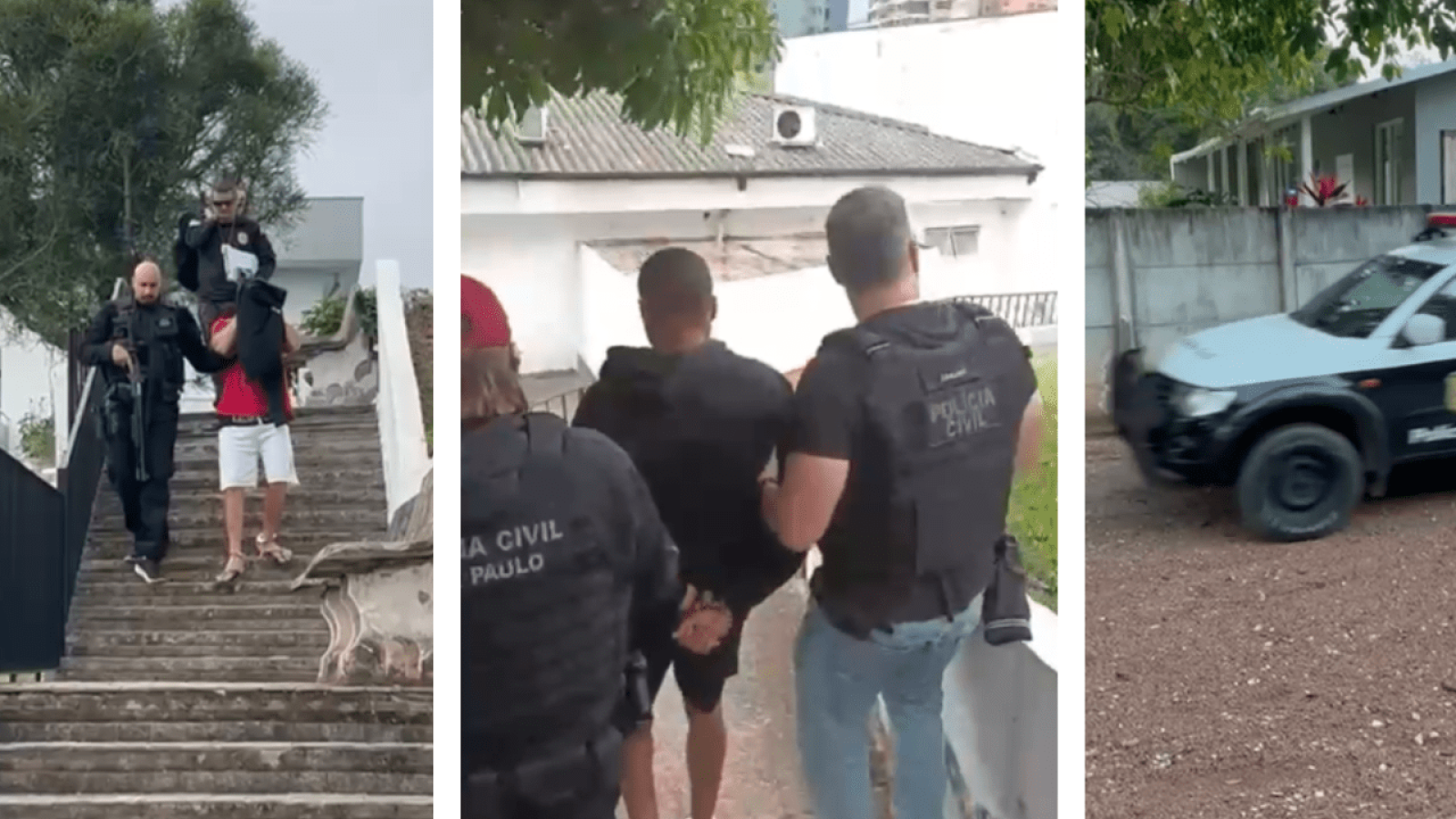 Os suspeitos de terem matado um homem em Socorro foram presos (Foto: Divulgação / Polícia Civil)