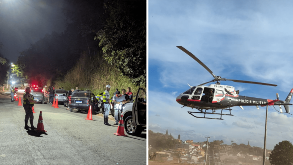 Operação Força Total em Atibaia (Foto: Reprodução / PM)