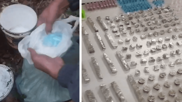 Drogas apreendidas em Bragança Paulista pela PM (Foto: Divulgação / PM)
