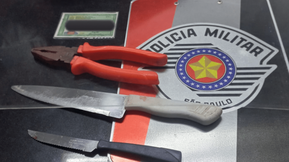 Homem foi preso em Piracaia em flagrante por violência doméstica (Foto: Reprodução / PM)