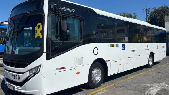 três dos 50 novos ônibus são entregues