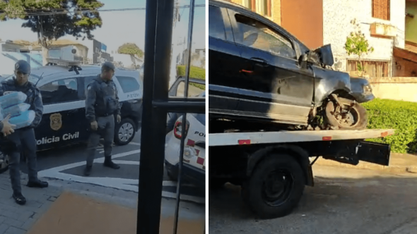 Perseguição e prisão em Atibaia (Foto: Reprodução / PM)