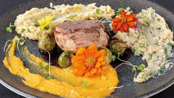 Prato de culinária brasileira elaborado para a 20ª edição do Festival Brasil Sabor na Região de Campinas.