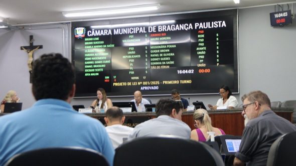 Câmara dos Vereadores de Bragança Paulista vota projeto (foto: divulgação / Câmara)