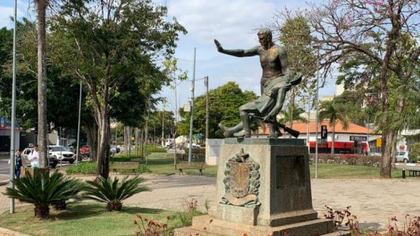 Estatua disposta em Bragança Paulista (Foto: Divulgação / SECOM)