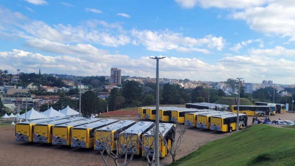 Atibaia adquire nova frota de ônibus (Foto: reprodução / Prefeitura de Atibaia)