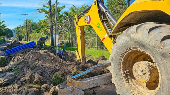 sabesp parque vergara prefeitura de itanhaem obra