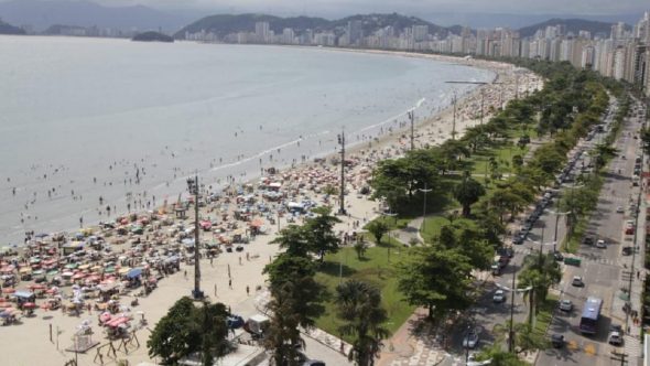 santos praia praias turista turistas visitantes divulgação prefeitura de santos