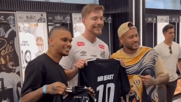 mrbeast acompanhado de neymar e cris guedes